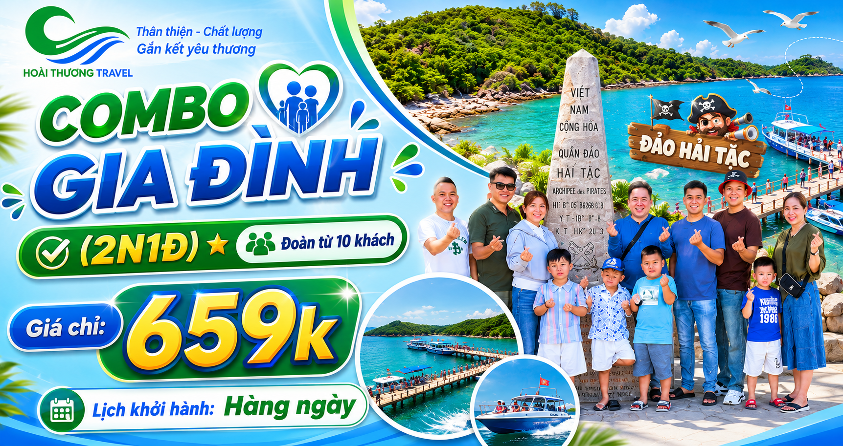 COMBO GIA ĐÌNH HÀ TIÊN - HẢI TẶC (2N1D)